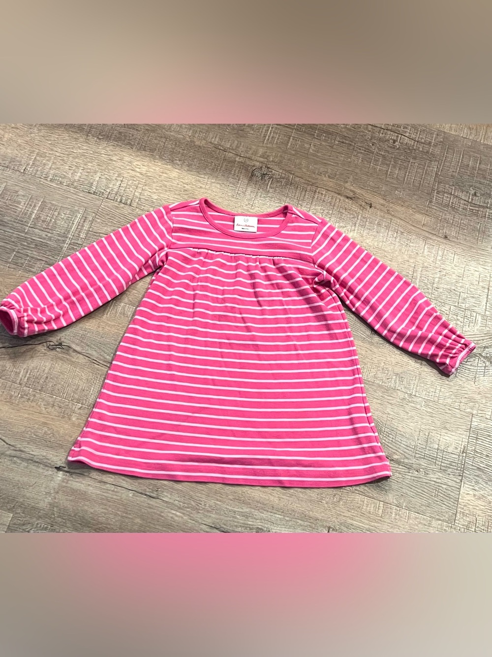 Hanna Andersson pink Striped play Dress girls 100 5 organic cotton